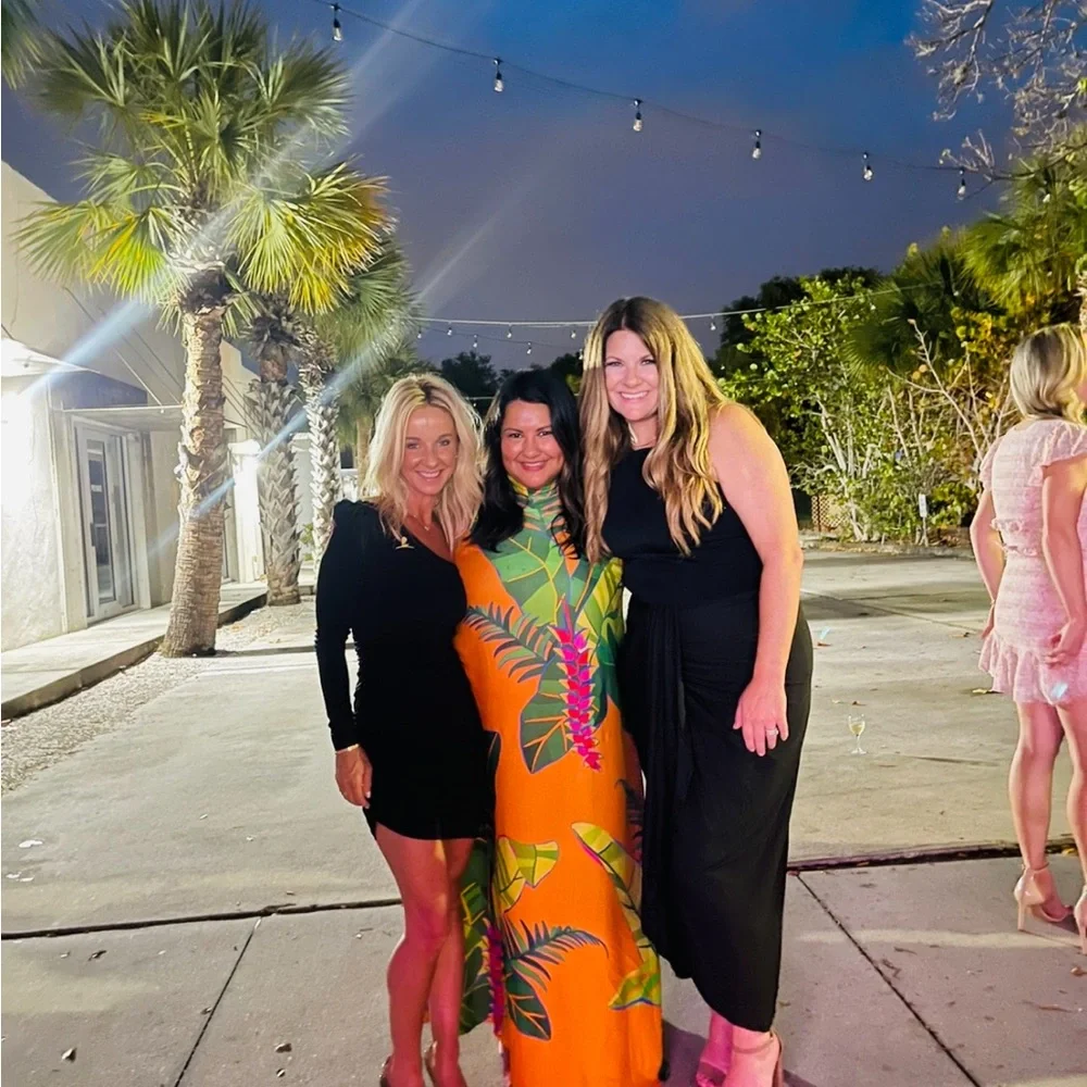 FARM Rio Orange and Green Maxi Dress - Picture 1 of 3